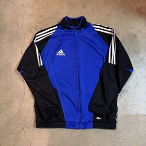 Adidas Men's Blue and Black Track Jacket